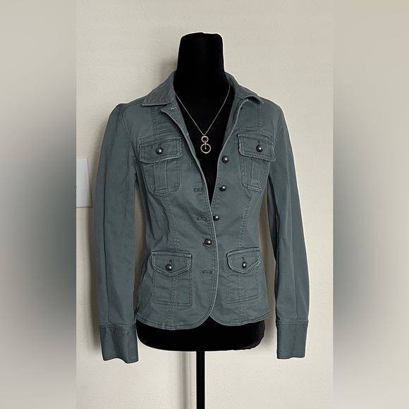 White House Black Market Slate Utility Jacket - Picture 2 of 16